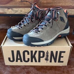 Duluth Trading Co Brown and Orange Suede Hiking Boots